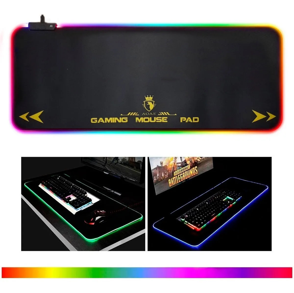 Mouse Pad Gamer Rgb Xl Aoas S4000 Waterp