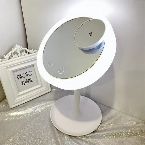 Espejo Led 3 En 1 Con Luz Led + Lupa 5x
